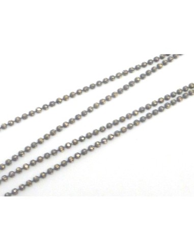 R-1m de chaînette bille, boule facetté 1,5mm en...