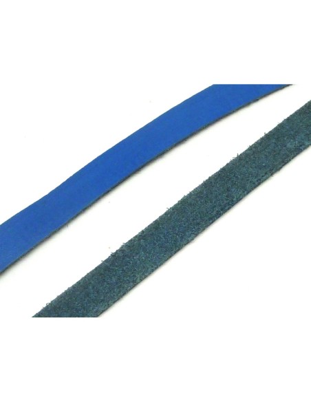 Lanière cuir bleu 10m pas cher