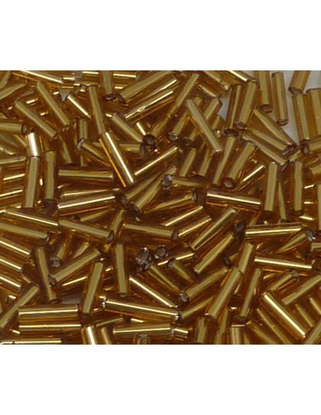 Perle de rocaille pas chère tube doré