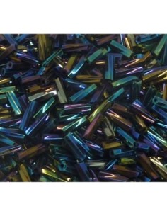 Perle de rocaille tube irisé
