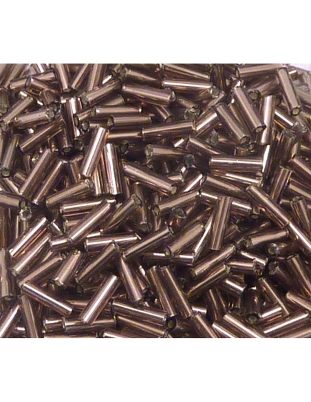 R-20g soit environ 560 perles de rocailles tube 1,8mm en verre de couleur vieux rose