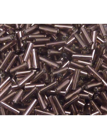 R-20g soit environ 560 perles de rocailles tube 1,8mm en verre de couleur vieux rose