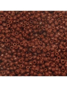 Perle de rocaille 2mm marron pour tressage et tissage 2