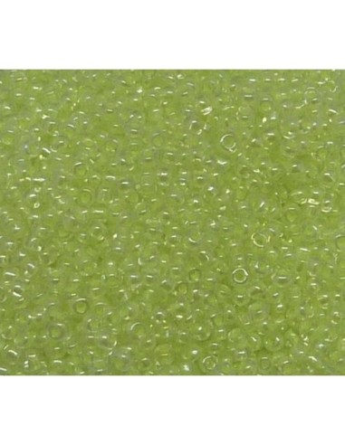 Perle de rocaille vert anis brillante 2mm