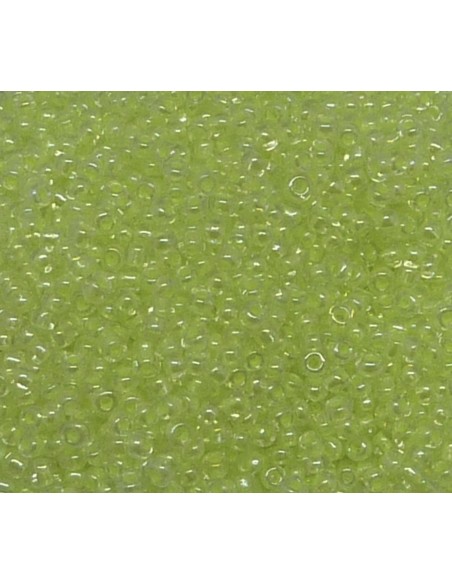 Perle de rocaille vert anis brillante 2mm