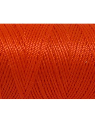 5m fil cordon nylon 0,8mm orange fluo brillant