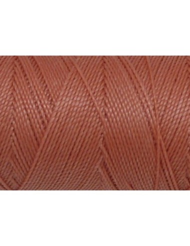 Fil polyester ciré rose saumon pour bracelet brésilien, macramé