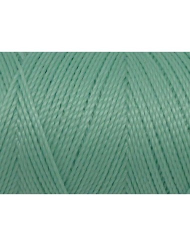 Fil polyester ciré vert d'eau pour macramé
