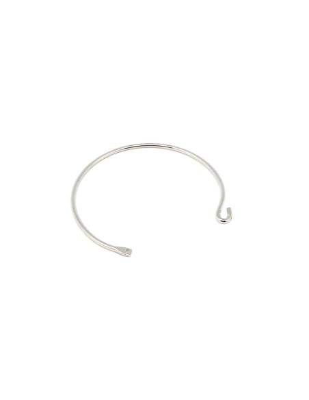 Bracelet jonc en métal argenté à agrémenter 65mm