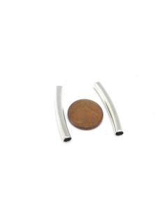 R-10 tubes légèrement incurvé en métal argenté lisse 3cm... 2