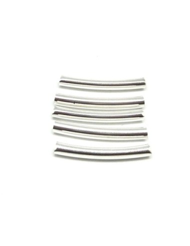 R-10 tubes légèrement incurvé en métal argenté...