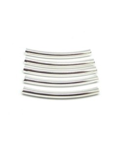 R-10 tubes légèrement incurvé en métal argenté lisse 4cm...