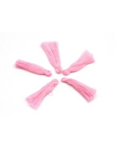 Pompons rose dragée, barbe à papa 3cm en polyester