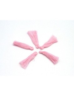 Pompons rose dragée, barbe à papa 3cm en polyester 2