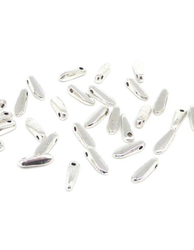 20 petites breloques navette pampille en métal...