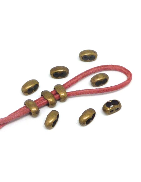 Perle poussoir double trou pas chère