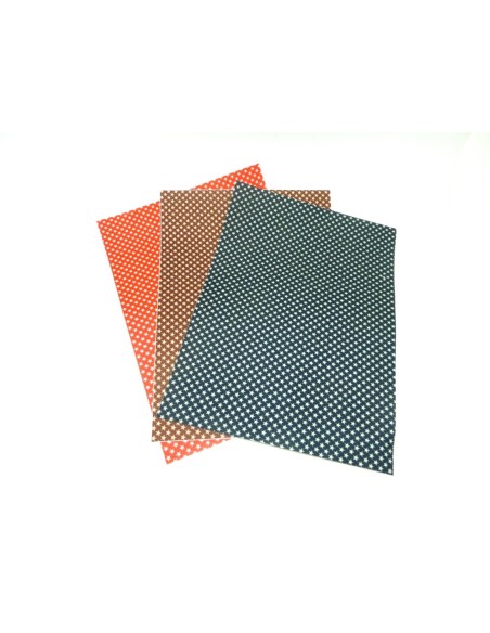 coupon tissus motif étoile adhésif