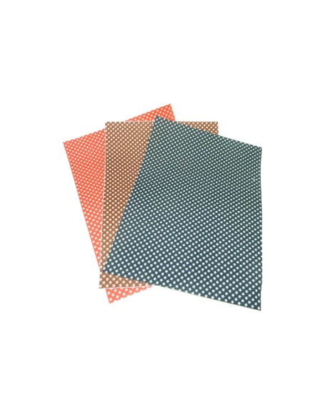 coupon tissus motif étoile adhésif