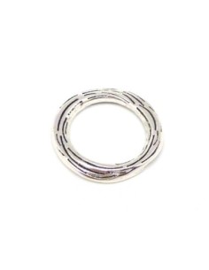 Anneau connecteur pendentif 28mm en métal argenté