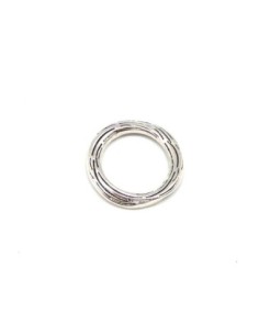 Anneau connecteur pendentif 28mm en métal argenté  2