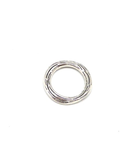 Anneau connecteur argenté en métal pas cher