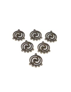 4 Connecteurs support rond 23,6mm pour boucle d'oreille,...