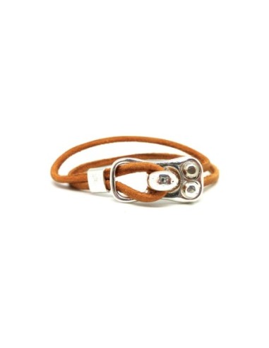 Fermoir crochet pour cordon cuir ou bracelet multi rangs en métal argenté