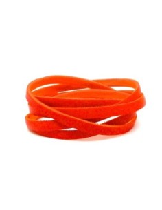 R-1m Cordon plat cuir synthétique rouge et orange vif... 2