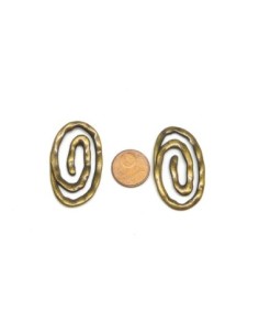 Spirale ovale, connecteur 37 x 22mm en métal de couleur... 2