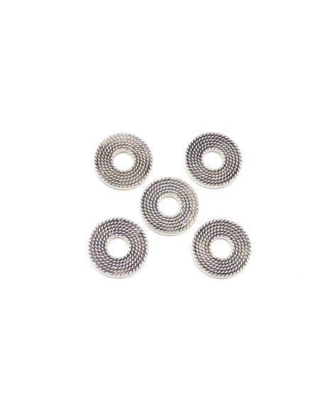 anneau connecteur en métal argenté