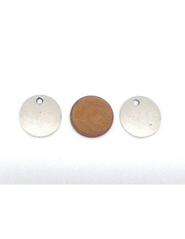 breloque médaillon metal argente