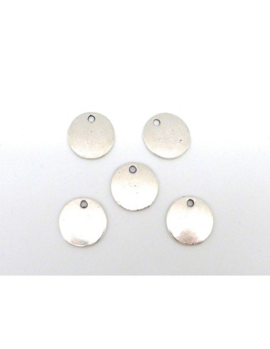 breloque médaillon metal argente