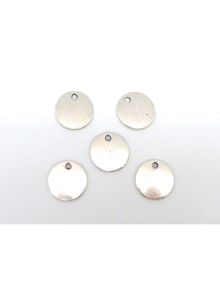 breloque médaillon metal argente