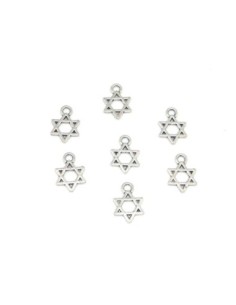R-25 Breloques pendentif, étoile de David en métal...