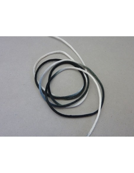 R-Fil Cordon Queue de rat multicolore dégradé de noir, gris brillant 2