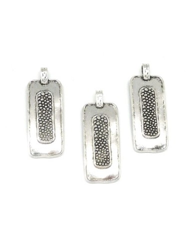 Pendentif plaque travaillé style bohème ethnique 