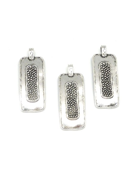 Pendentif plaque travaillé style bohème ethnique 