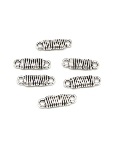 5 Connecteurs rectangle filigrane strié 20mm en...