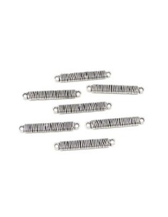 Perle intercalaire tige en métal argenté travaillé 4cm de long 2