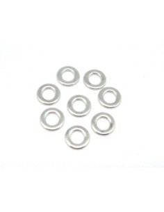 10 anneaux fermés, connecteur 14mm en métal argenté lisse 2
