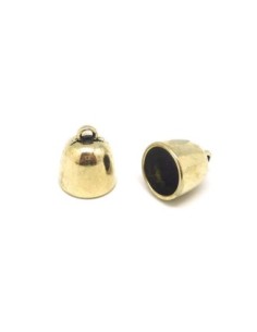 R-4 Embouts rond pour cordon 11-12mm en métal doré pâle...