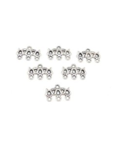 Embout multi rangs pour 3 fils en métal argenté