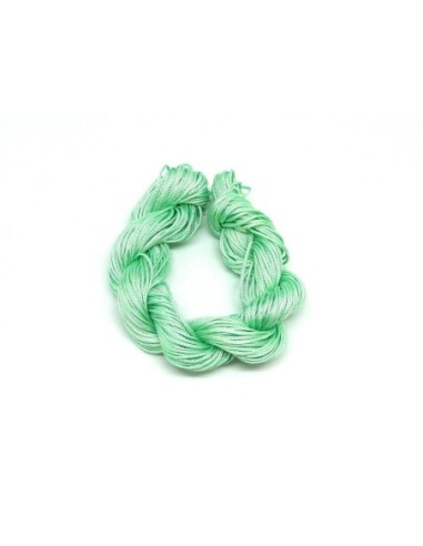 R-Echeveau de 29m de fil nylon tressé vert d'eau 0,8mm pour tressage bracelet wrap, shamballa , kumihimo, bracelet