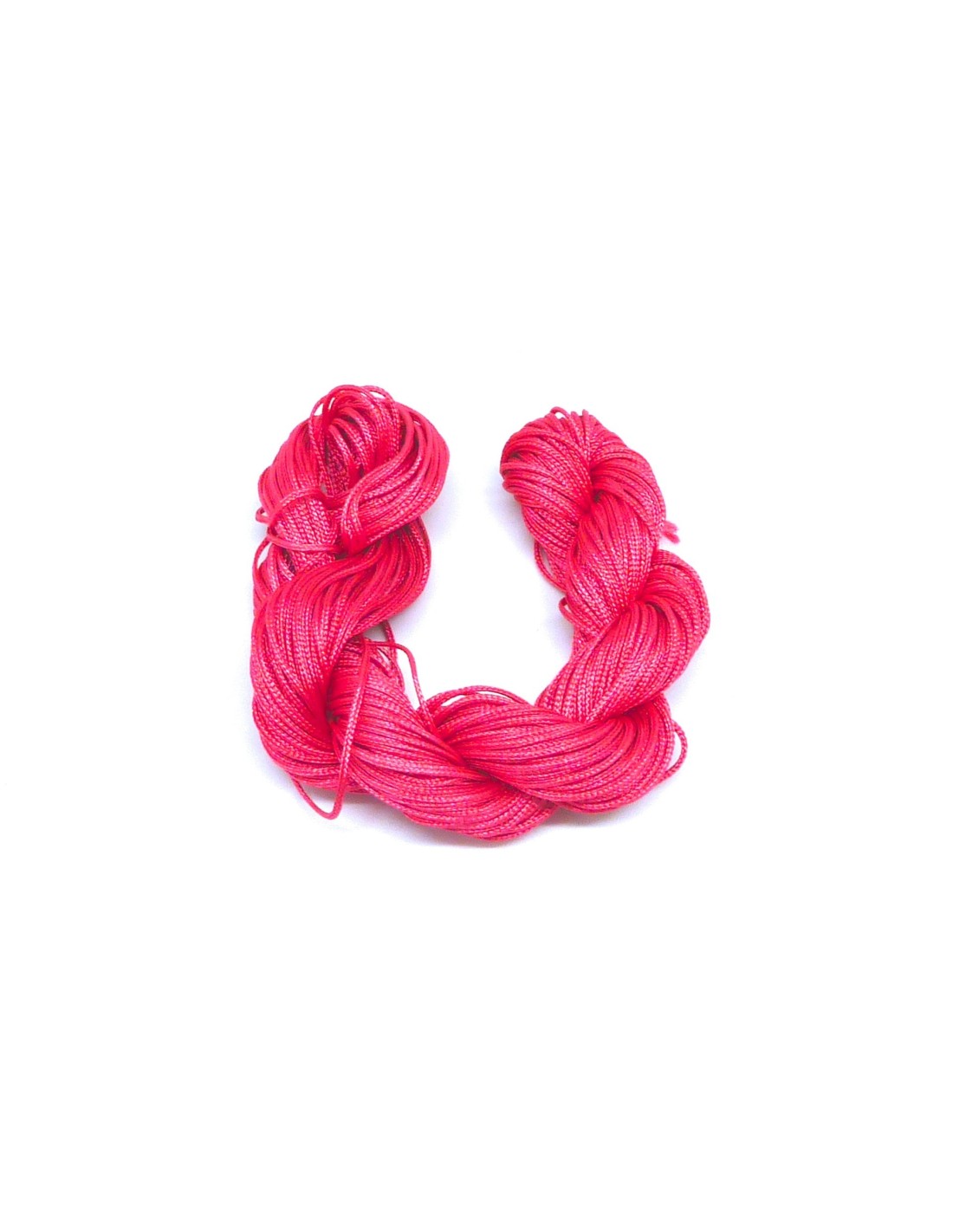 fil nylon tressé rose fuchsia vif 0,8mm pour tressage bracelet wrap