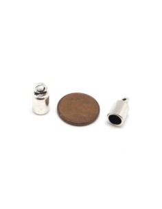 Embout pour cordon de 5mm en métal argenté 2