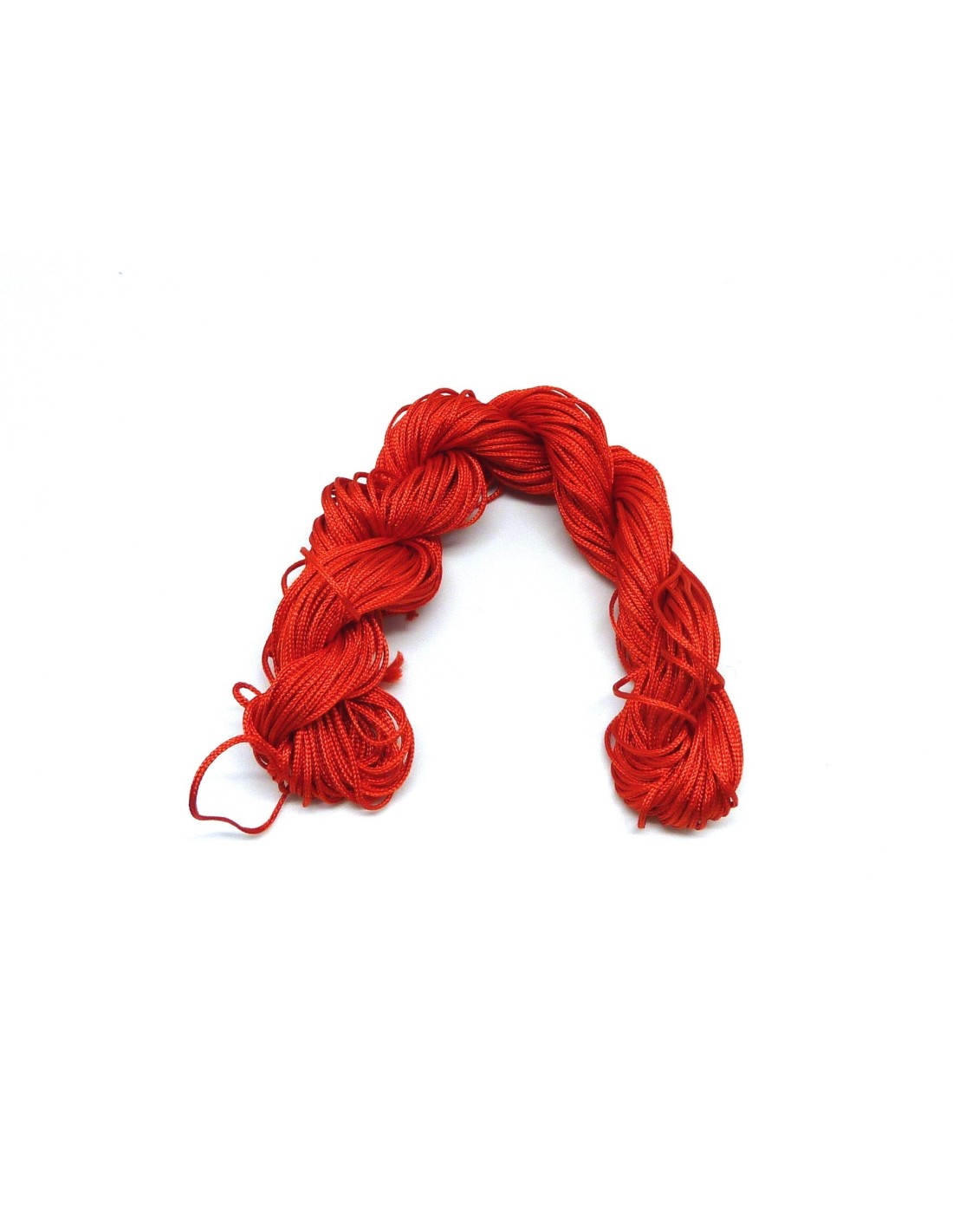 fil nylon tressé rouge garance pour tressage bracelet wrap, shamballa