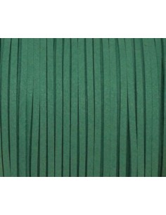 Cordon plat daim synthétique vert amande 2,5mm 2