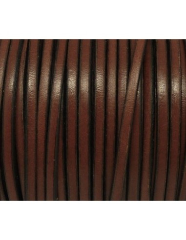R-1m Lanière Cuir plat 3mm marron noisette...
