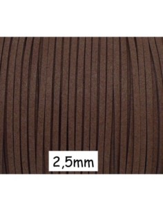 Lacet daim synthétique marron