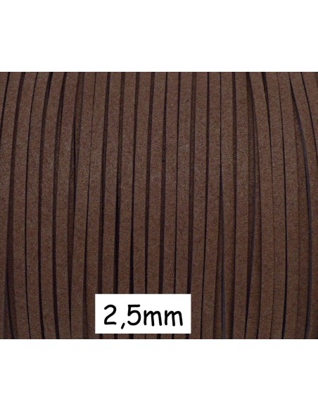 Lacet daim synthétique marron Lacet daim synthétique marron